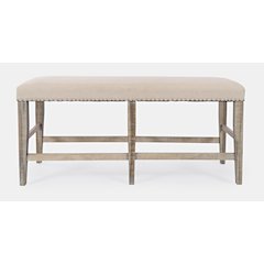 Fairview Transitional 52" Backless Upholstered Counter Height Bench