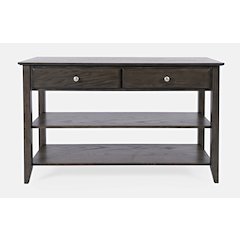 Modern Espresso Traditional 48" Sofa Console Table with Two Drawers