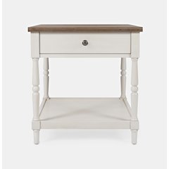 Grafton Farms Country Farmhouse End Table with Drawer