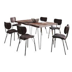 60" Seven Piece Modern Dining Set