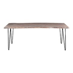 Nature's Edge Solid Acacia 79" Modern Live Edge Dining Table