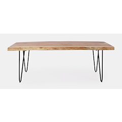 Nature's Edge 48'' Modern Solid Wood Live Edge Bench