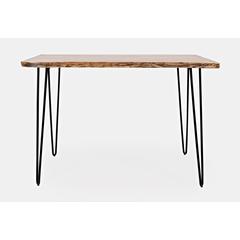 Brown Acacia and Metal Counter Height Dining Table for Kitchen or Dining Room