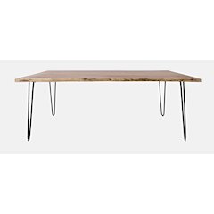 Nature's Edge Solid Acacia 79" Modern Live Edge Dining Table