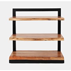 Nature's Edge Solid Acacia 3 Shelf Bookcase