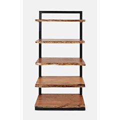 Nature's Edge Solid Acacia 5 Shelf Bookcase
