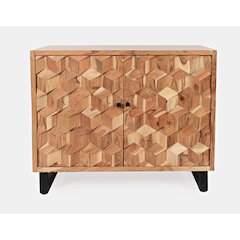 Geometrix 43" Modern Abstract Cube Style Accent Cabinet