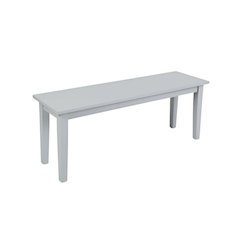 Gray Wooden 48" Wide Bench for Dining Room - Bedroom Seating or Entryway Accent
