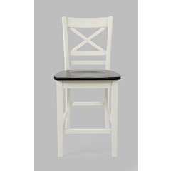 Asbury Park Solid Acacia Farmhouse X Back Stool (Set of 2)