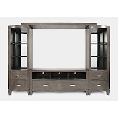 Coastal Contemporary Entertainment Center with 60" TV Console and LED Lights