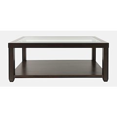 Urban Icon Contemporary Rectangular Glass Inlay Coffee Table