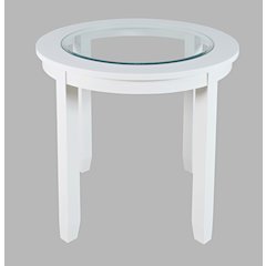 Urban Icon Contemporary 42" Round Counter Height Glass Inlay Dining Table