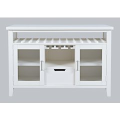 Urban Icon Contemporary 48" Buffet Server with Wine Rack and Stemware Rack