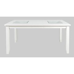 Urban Icon Contemporary 66" Extension Glass Inlay Dining Table