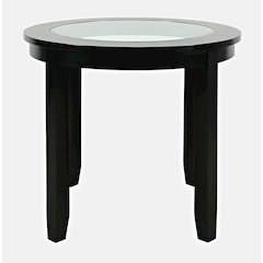 Urban Icon Contemporary 42" Round Counter Height Glass Inlay Dining Table