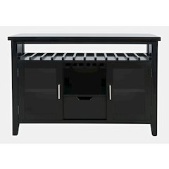 Urban Icon Contemporary 48" Buffet Server with Wine Rack and Stemware Rack