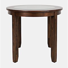 Urban Icon Contemporary 42" Round Counter Height Glass Inlay Dining Table