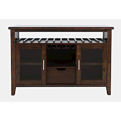 Urban Icon Contemporary 48" Buffet Server with Wine Rack and Stemware Rack