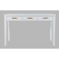 Gramercy Mid-Century Modern Chevron Three Drawer USB Charging Desk