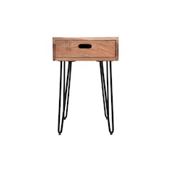 Rollins Solid Acacia Side End Table
