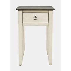 Devon Farmhouse Distressed Solid Wood End Table