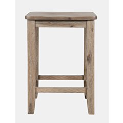 Eastern Tides Coastal Wire-Brushed Wood Backless Counter Barstool (Set of 2)
