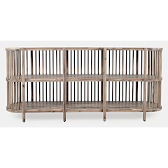 Rhapsody Mid-Century Modern 72" Open Storage Sideboard Cabinet