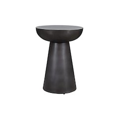 Circularity Modern Luxury Marble and Iron 15" Round Pedestal Chairside End Table
