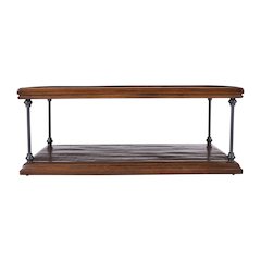 Larson Modern Industrial 50" Solid Wood Coffee Table with Storage