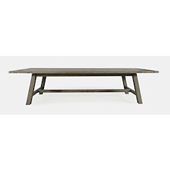 Rustic Farmhouse Solid Wood 127" Trestle Dining Table with Two Extension Leaves