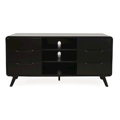 Mid-Century Modern 64" Curved Media Console TV Stand