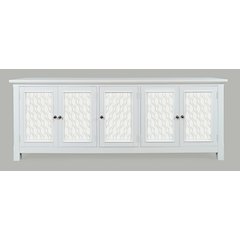 Isabella 86" Luxury Mirrored Sideboard Storage Cabinet