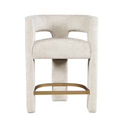 Gwen Modern Luxury Jacquard Fabric Upholstered Sculpture Counter Stool