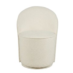 Mid-Century Modern Upholstered Swivel Dining Chair, Natural, Set of 2