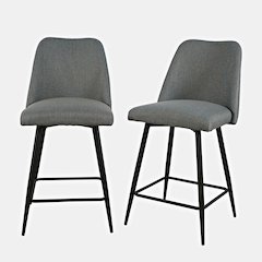Macey Contemporary Modern Upholstered Counter Barstool (Set of 2)