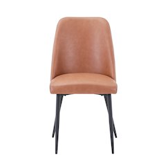 Maddox Mid-Century Modern Faux Leather Upholstered Dining Chair (Set of 2)