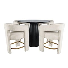 Luxury Mid-Century Modern Five Piece Counter Height Dining Set