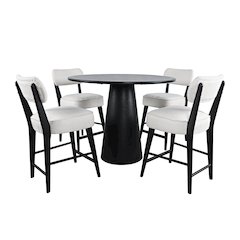 Mid-Century Modern Five Piece Counter Height Dining Set