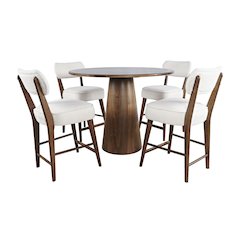 Mid-Century Modern Five Piece Counter Height Dining Set