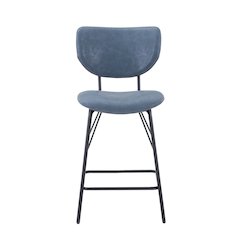 Modern Faux Leather Split-Back Upholstered Counter Height Barstool (Set of 2)