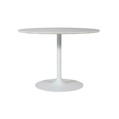 Rowan 42" Modern Luxury Pedestal Round Marble Dining Table