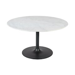Rowan 54" Modern Luxury Pedestal Round Marble Dining Table