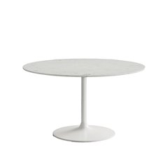 Rowan 54" Modern Luxury Pedestal Round Marble Dining Table