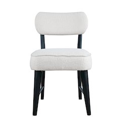 Wes Mid-Century Modern Boucle Upholstery Dining Chair (Set of 2)