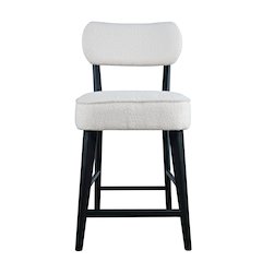 Wes Mid-Century Modern Boucle Upholstery Counter Barstool (Set of 2)