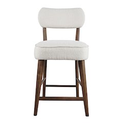 Wes Mid-Century Modern Boucle Upholstery Counter Barstool (Set of 2)