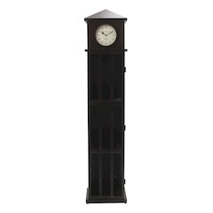 Watchtower Vintage Clock Lounge Bar Cabinet with Wine Rack and Storage