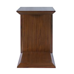 Nobu Modern Beveled Angle Wood Accent End C-Table