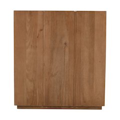 Sequoia 22" Solid Wood Modern Rustic Cube Carved End Table