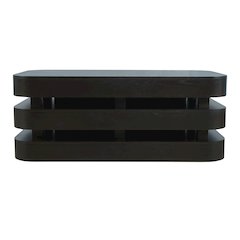 Mid-Century Modern Floating Sculpture Layered Coffee Table with Caster Wheels